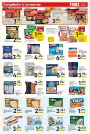 Folleto FROIZ Página 4: Nós medallones de merluza €4,45, Vostoq calamar troceado limpio €3,99