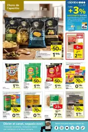 Catálogo Caprabo Página 17: Lay's Patates xips amb sal, format estalvi €1,44, Lay's patates xips campesinas €1,49