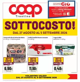 Volantino Coop Trentino Pagina 1: Tonno all’olio di oliva Rio Mare €6,90, Caffè Qualità Rossa Lavazza €11,90
