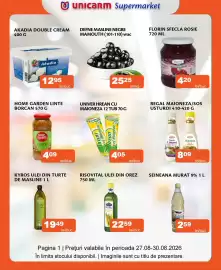 Catalog Unicarm Pagină 1: Regal maioneza/sos usturoi €8,09, Mamouth defne masline negre €25,25
