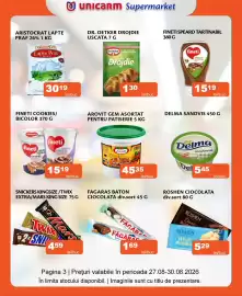 Catalog Unicarm Pagină 3: Delma sandvis €5,45, Făgăraș baton ciocolata €1,69