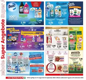 Volantino Interspar Pagina 10: Maschinenspülmittel assortito Finish €6,99, Ammorbidente Deox €1,49