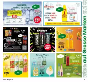 Volantino Interspar Pagina 7: Bibite gusti assortiti Schweppes €0,99, Eistee Zitrone Pfirsich SanThè €0,89
