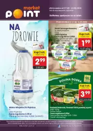 Market Point gazetka Strona 1: Parówki Dobrusie, Parówki 100% polskiej szynki €3,99, Serek homogenizowany €1,99