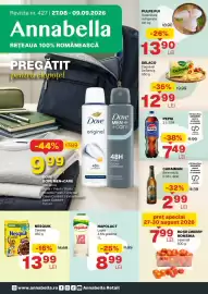 Catalog Annabella Pagină 1: Napolact lapte 3.5% grăsime €8,99, Pulpe Pui €13,90