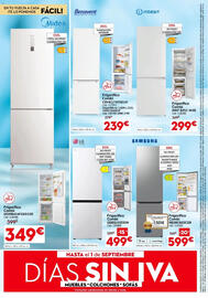 Catálogo Conforama Página 12: LG Frigorífico Combi GBBSJ10DSW €499,00, Benavent Frigorífico Combi CBME17655ELW €239,00