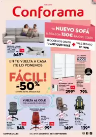 Catálogo Conforama Página 1: Silla de Oficina AIRIUS Rojo €99,00, Cajonera Montada BLOCK €79,99