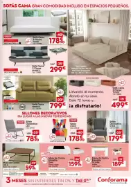 Catálogo Conforama Página 5: Sofá Cama NIMBUS €799,00, Third sofá cama 3 plazas €178,90