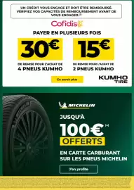 Catalogue Feu Vert page 3: Michelin - encarte carburant €100,00, Cofidis - payer en plusiuers fois €15,00