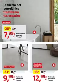 Catálogo Bauhaus Página 24: Pavimento porcelánico 'Energy' €9,99, Revestimiento cerámico 'Darlene' €7,99
