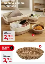 Catálogo Bauhaus Página 36: Cestas 'Jacinto de agua' €3,99, Cestas Fibra Vegetal €2,99