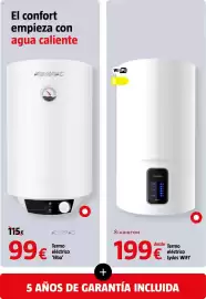 Catálogo Bauhaus Página 40: Ariston termo eléctrico Lydos WIFI' €199,00, Admiral Termo eléctrico 'Elba' €99,00
