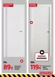 Catálogo Bauhaus Página 53: Pack puerta de interior 'reversible' €119,00, Pack puerta de interior 'Olympia' €89,00