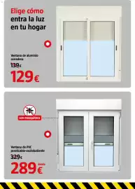 Catálogo Bauhaus Página 54: Ventana de PVC practicable-oscilobatiente €289,00, Ventana de aluminio corredera €129,00