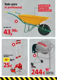 Catálogo Bauhaus Página 56: Altrad hormigonera eléctrica 'ABS' €244,00, Bauhaus carretilla de mano €25,00
