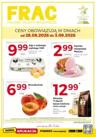 Frac gazetka tydzień 35 Strona 1: Szynka starpolska Mazury €2,99, Jaja z wolnego wybiegu 10M €9,99