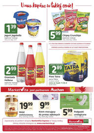 Marketvita gazetka | Express Strona 2: Krem mocujący do protez zębowych Auchan €9,99, Oranżada żółta Hellena €2,99