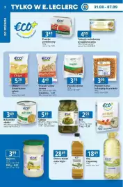 E.Leclerc gazetka tydzień 36 Strona 2: Oliwa z oliwek extra virgin €28,49, Olej rzepakowy €18,49