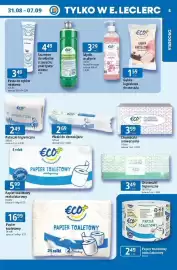 E.Leclerc gazetka tydzień 36 Strona 5: Papier toaletowy makulaturowy €2,49, Chusteczki higieniczne €3,49