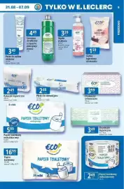 E.Leclerc gazetka tydzień 36 Strona 5: Papier toaletowy makulaturowy €2,49, Chusteczki higieniczne €3,49