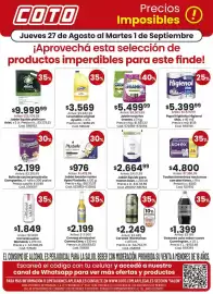 Catálogo Coto semana 35 Página 1: Corona - cerveza sin alcohol cero, x 330 ml €2.199,00, Granby - jabón en polvo €5.499,99
