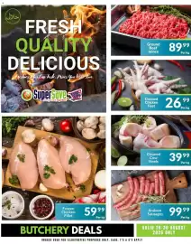 Super Save catalogue Page 3: Cleaned Cow Heels €39,99, Cleaned Chicken Feet €26,99