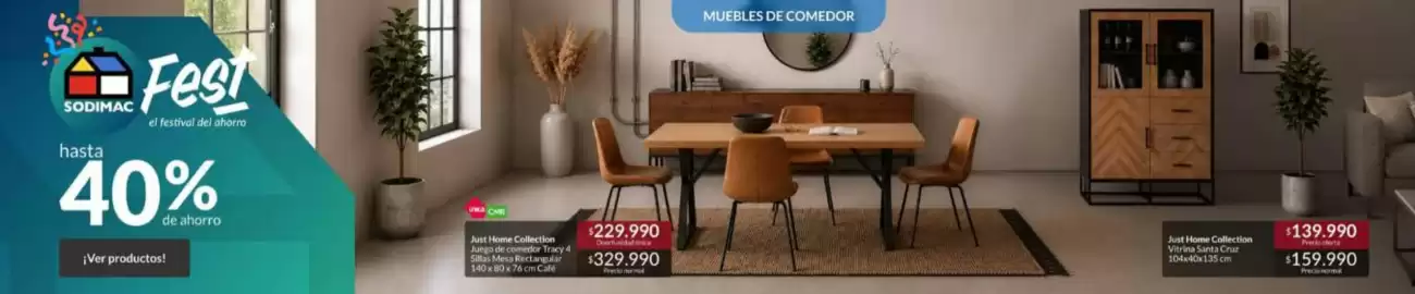 Catálogo Constructor Sodimac Página 13: Just home collection vitrinas santa cruz €139.990,00