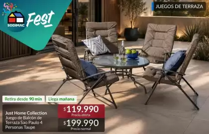 Catálogo Constructor Sodimac Página 7: Just home collection juego de balcon de terrazas €119.990,00