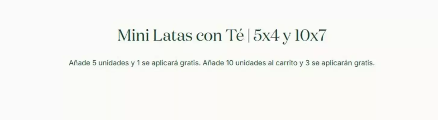 Tea Shop (válido hasta el 9-09)