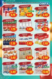 Tabloide Costa Atacadão Página 4: Farinha de mandioca torrada caseira trindade €3,99, Farinha de trigo araguaia €2,49