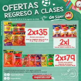 Folleto Super Aki semana 35 Página 3: Sabritas, Selección de botanas €158,00