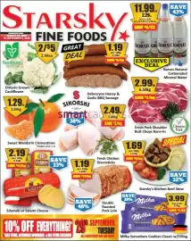 Starsky flyer week 35 Page 1: Milka Sensations Cookies Classic w/Filling €3,99, Foodland cauliflower €2,50