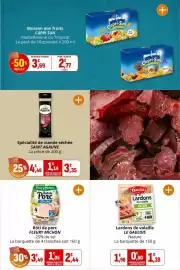 Catalogue Coccinelle Express page 12: FLEURY MICHON Rôti de Porc €2,44, SAINT AGAUNE Spécialité de viande séchée €3,35