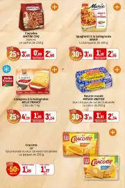Catalogue Coccinelle Express page 21: MARIE Spaghetti à la bolognaise €2,55, PAYSAN BRETON Beurre moulé €2,34
