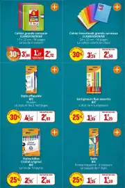 Catalogue Coccinelle Express page 5: CLAIREFONTAINE Cahier grands carreaux €2,72, BIC Surligneurs fluo €1,25