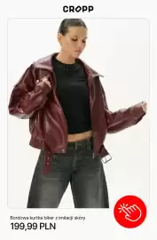 Cropp gazetka tydzień 35 Strona 4: Bordowa kurtka biker z imitacji skóry Cropp €199,99
