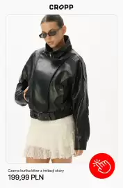 Cropp gazetka tydzień 35 Strona 5: Czarna kurtka biker z imitacji skóry Cropp €199,99