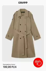 Cropp gazetka tydzień 35 Strona 6: Dwurzędowy trencz Cropp €199,99