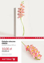 Homla gazetka tydzień 35 Strona 10: Gałązka sztuczna Orkid orchidea różowa 109 cm €10,00