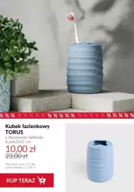 Homla gazetka tydzień 35 Strona 9: Kubek łazienkowy Torus z tłoczeniem niebieski 8,2x8,2x11 cm €10,00