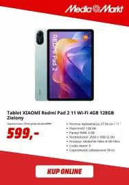 Media Markt gazetka Strona 2: Tablet Xiaomi Redmi Pad 2 11 Wi-Fi 4GB 128GB zielony €599,00