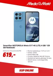 Media Markt gazetka Strona 4: Smartfon Motorola Moto G17 4 g (LTE) 4 GB/ 128 Gb niebieski €619,00