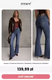 Renee magazyn tydzień 35 Strona 6: Jeansy o fasonie dzwonów z bawełną i haftowanym detalem Reneé €139,99