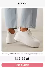 Renee magazyn tydzień 35 Strona 8: Sneakersy VICES na platformie z metaliczną aplikacją i napisem €149,99