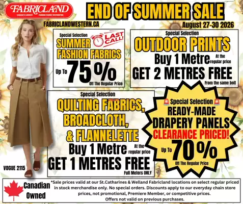 Fabricland (valid until 30-08)