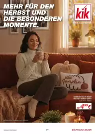 KiK Prospekt woche 36 Seite 1: Deko-Kissen €4,99