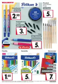 Woolworth Prospekt Seite 2: Pelikan Pinsel €5,00, Pelikan Wachsmaler €7,00