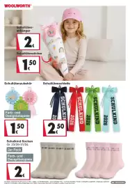 Woolworth Prospekt Seite 23: Kinder Socken Schulkind €2,00, Schultütenschleife €2,50