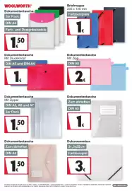 Woolworth Prospekt Seite 24: Dokumententasche €1,50, Briefmappe €1,00