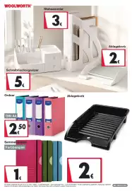 Woolworth Prospekt Seite 25: Sammelmappen €1,00, Schreibtischorganizer €5,00